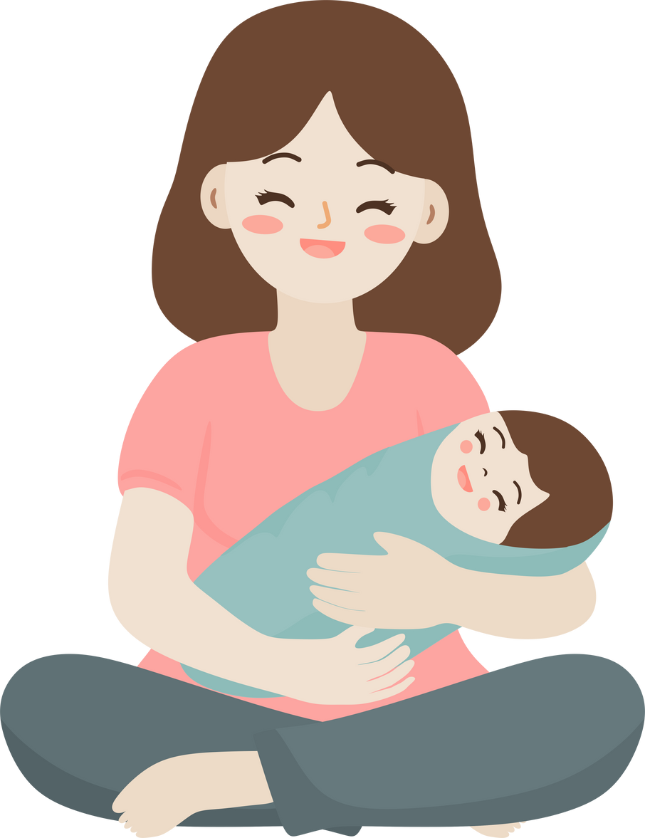 Mommy Carrying Her Baby