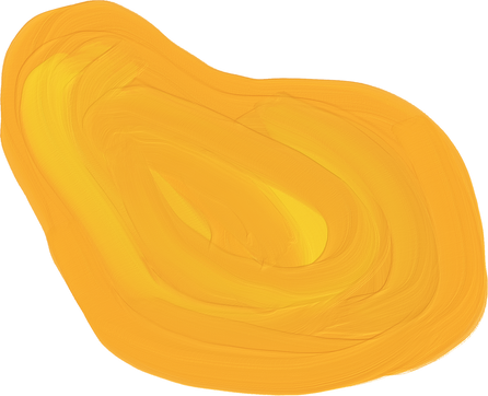 Impasto Textured Shapes Yellow Abstract Blob